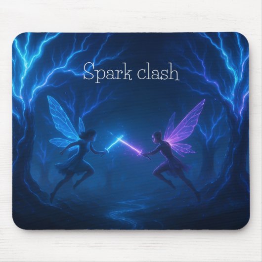 Elektrische Fairy Duel Mousepad Muismat (Voorkant)
