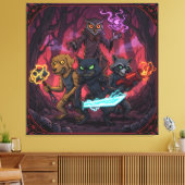 Elektrische Fantasie Dier Krijger Kunst Canvas Afdruk (Insitu (Woonkamer))