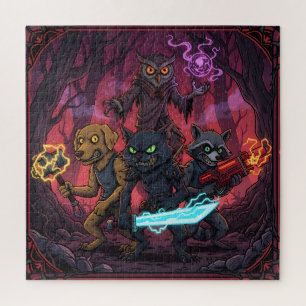 Elektrische Fantasie Dier Krijger Kunst Legpuzzel