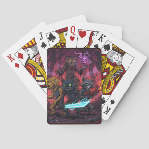 Elektrische Fantasie Dier Krijger Kunst Pokerkaarten