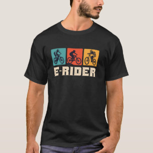 Elektrische fiets E-RIDER EBike berijder grappige T-shirt