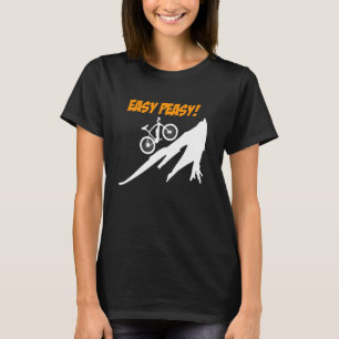 Elektrische fiets EASY PEASY E-fietsrijder Grappig T-shirt