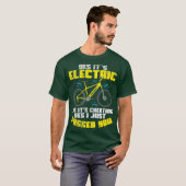 Elektrische fietsen voor volwassenen ja elektrisch t-shirt (Voorkant volledig)