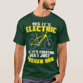 Elektrische fietsen voor volwassenen ja elektrisch t-shirt (Voorkant)