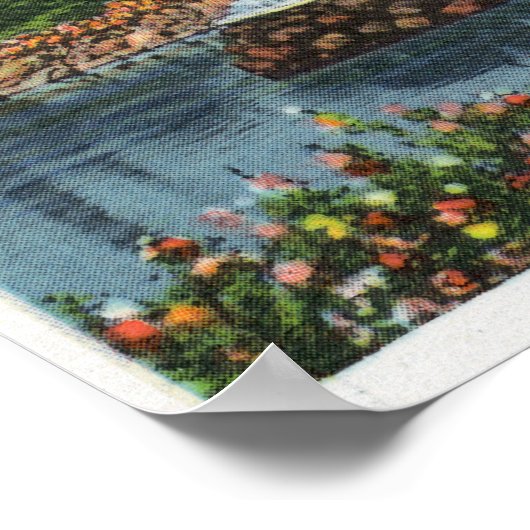 Elektrische fontein en Herfsten Poster (Hoek)