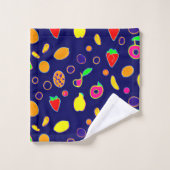 Elektrische Fruit Fiesta Design Bad Handdoek (Wasdoekje)
