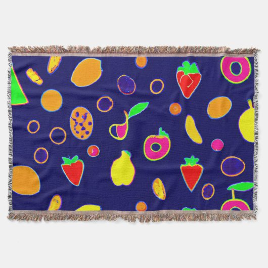 Elektrische Fruit Fiesta Design Deken (Voorkant)