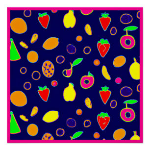 Elektrische Fruit Fiesta Design Perfect Poster