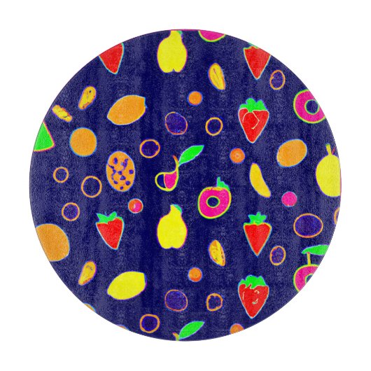 Elektrische Fruit Fiesta Design Snijplank (Voorkant)