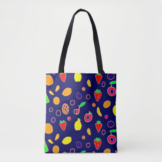 Elektrische Fruit Fiesta Design Tote Bag (Voorkant)