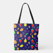 Elektrische Fruit Fiesta Design Tote Bag (Achterkant)