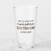 Elektrische Funny Gifts voor elektriciens Glas (Voorkant)