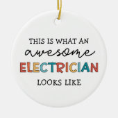 Elektrische Funny Gifts voor elektriciens Keramisch Ornament (Voorkant)
