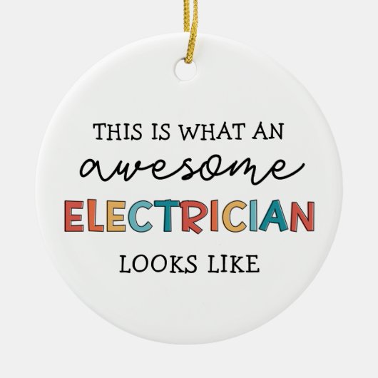 Elektrische Funny Gifts voor elektriciens Keramisch Ornament (Voorkant)