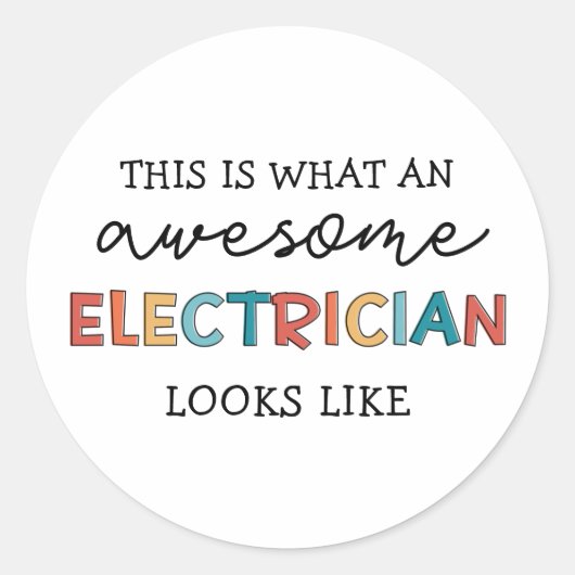 Elektrische Funny Gifts voor elektriciens Ronde Sticker (Voorkant)