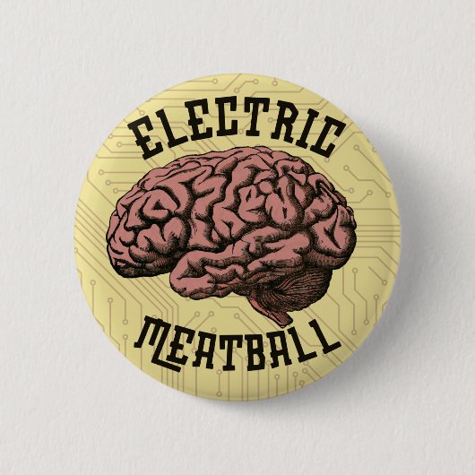 elektrische gehaktbal Sticker Ronde Button 5,7 Cm (Voorkant)