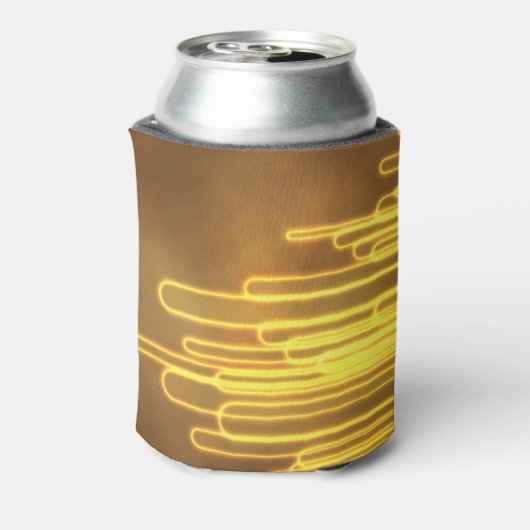 Elektrische gele lussen op een koelbox blikjeskoeler (Blikje Achterkant)