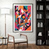 Elektrische Geometrische Puls Poster