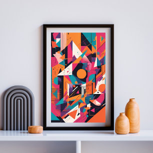 Elektrische Geometrische Puls Poster