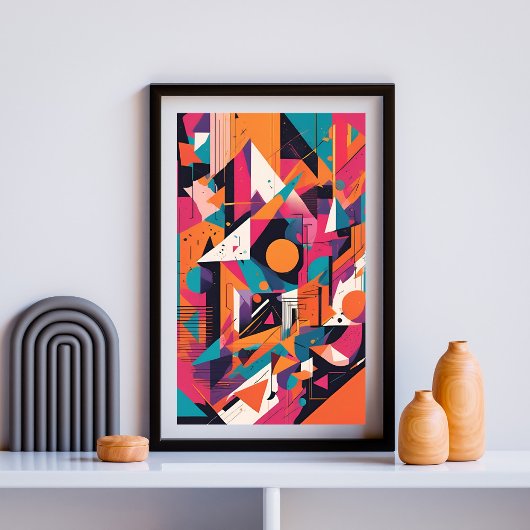 Elektrische Geometrische Puls Poster