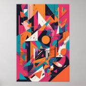 Elektrische Geometrische Puls Poster (Voorkant)
