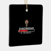 Elektrische Gift, elektriciteit, ladende Funny Bul Keramisch Ornament (Rechts)