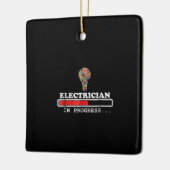 Elektrische Gift, elektriciteit, ladende Funny Bul Keramisch Ornament (Links)