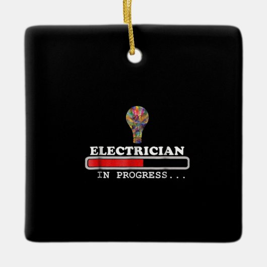 Elektrische Gift, elektriciteit, ladende Funny Bul Keramisch Ornament (Voorkant)