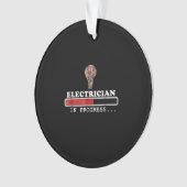 Elektrische Gift, elektriciteit, ladende Funny Bul Ornament (voorkant)