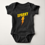 Elektrische Gift Funny Sparky Lightning Bolt Romper<br><div class="desc">De grappige elektricien TShirt Sparky Bolt Tshirt geeft een grappig cadeau aan de reiziger,  de elektricien,  de elektroingenieur,  managers of iedereen die bij de elektrische industrie betrokken is.</div>