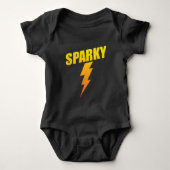 Elektrische Gift Funny Sparky Lightning Bolt Romper (Voorkant)