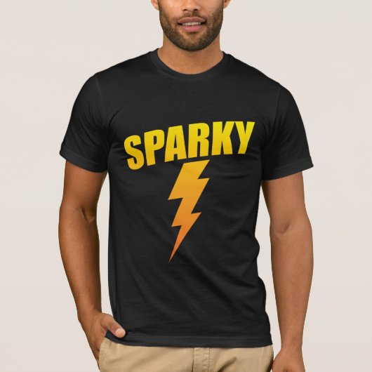 Elektrische Gift Funny Sparky Lightning Bolt T-shirt (Voorkant)