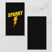 Elektrische Gift Funny Sparky Lightning Bolt Visitekaartje (Voorkant / Achterkant)