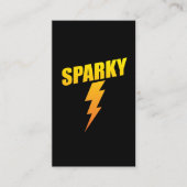 Elektrische Gift Funny Sparky Lightning Bolt Visitekaartje (Voorkant)
