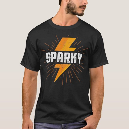 Elektrische Gift Funny Sparky Nickname Lightning B T-shirt (Voorkant)