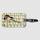 Elektrische gitaar 01 op rolvelmuziek ~ bagagelabel (Voorkant (horizontaal))