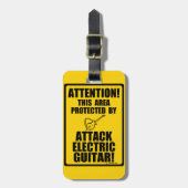 Elektrische gitaar aanvallen bagagelabel (Voorkant verticaal)