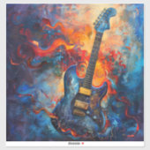 Elektrische Gitaar Art Vinyl Sticker (Vel)