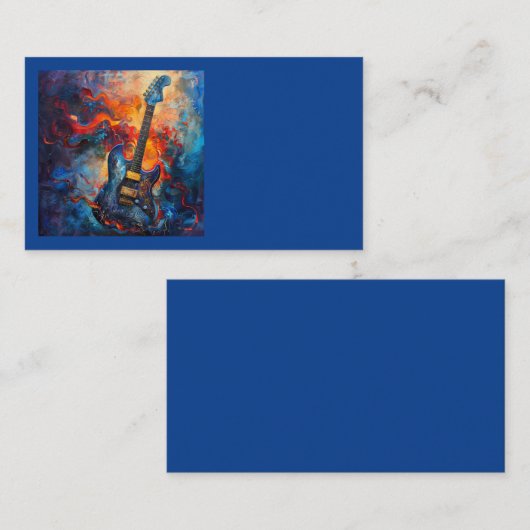 Elektrische Gitaar Art Visitekaartjes (Voorkant / Achterkant)