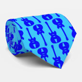 Elektrische gitaar - Blauw op Blauw Stropdas (Opgerold)