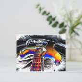 Elektrische gitaar briefkaart (Staand voorkant)