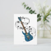 Elektrische gitaar briefkaart (Staand voorkant)