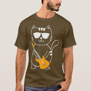 Elektrische gitaar CatBand Musician EGuitar Rock G T-shirt