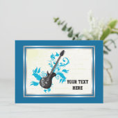 Elektrische gitaar custom muziek kaart (Staand voorkant)