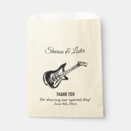 Elektrische gitaar dank u bedankzakje