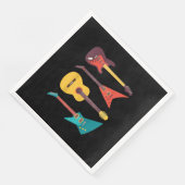 Elektrische gitaar en akoestische gitaar servet (Hoek)