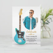 Elektrische Gitaar Foto Uitnodiging (Staand voorkant)
