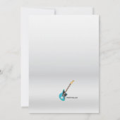 Elektrische Gitaar Foto Uitnodiging (Achterkant)
