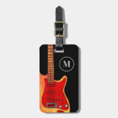 elektrische gitaar gepersonaliseerd bagagelabel (Voorkant verticaal)