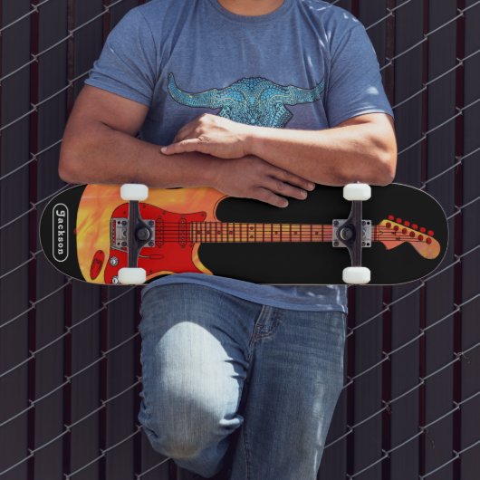 Elektrische gitaar, gepersonaliseerd persoonlijk skateboard (Buiten 3)